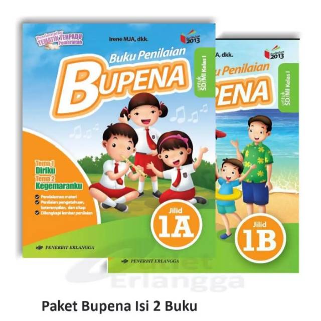 Buku penilaian BUPENA k13 Erlangga kelas 1A dan 1B semester 1 edisi terbaru