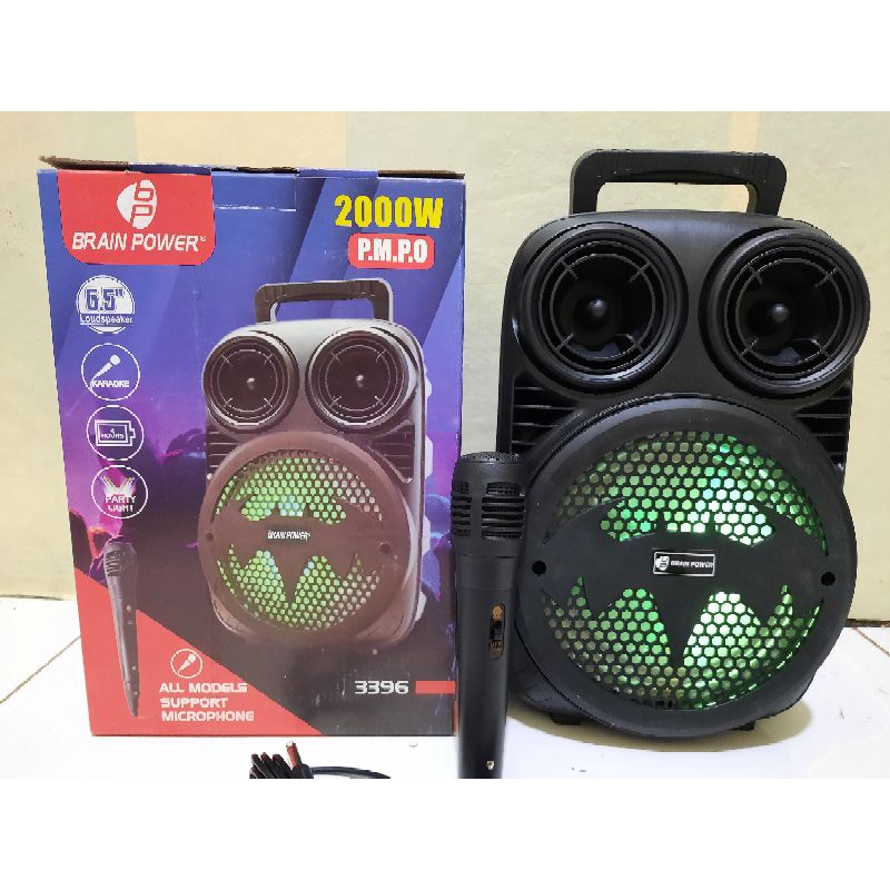 COD Speaker Karoke wireless bluetooth 6.5 inch 3391 KMS portable plus mic