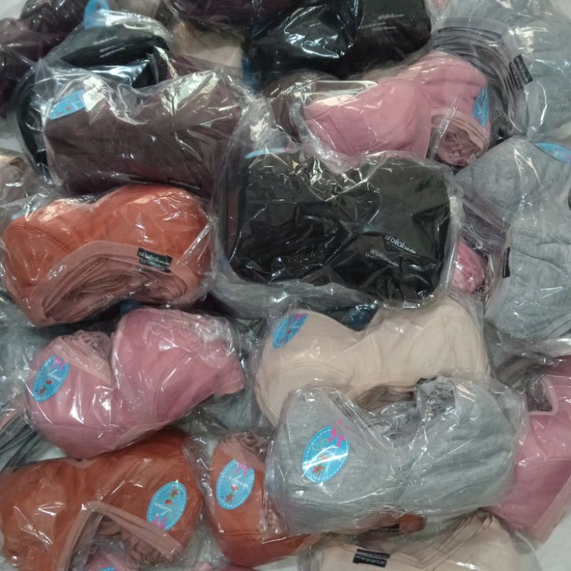 Bra Sport Jumbo Murah Size Ukuran 40 Berat Badan 70Kg - 80kg Bh Tanpa Busa Tanpa Kawat Bahan Katun W