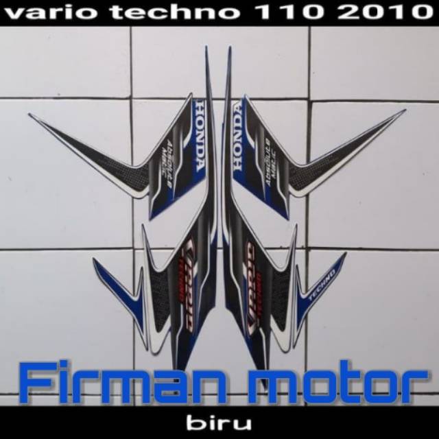 Stiker striping vario techno 110 2010 biru