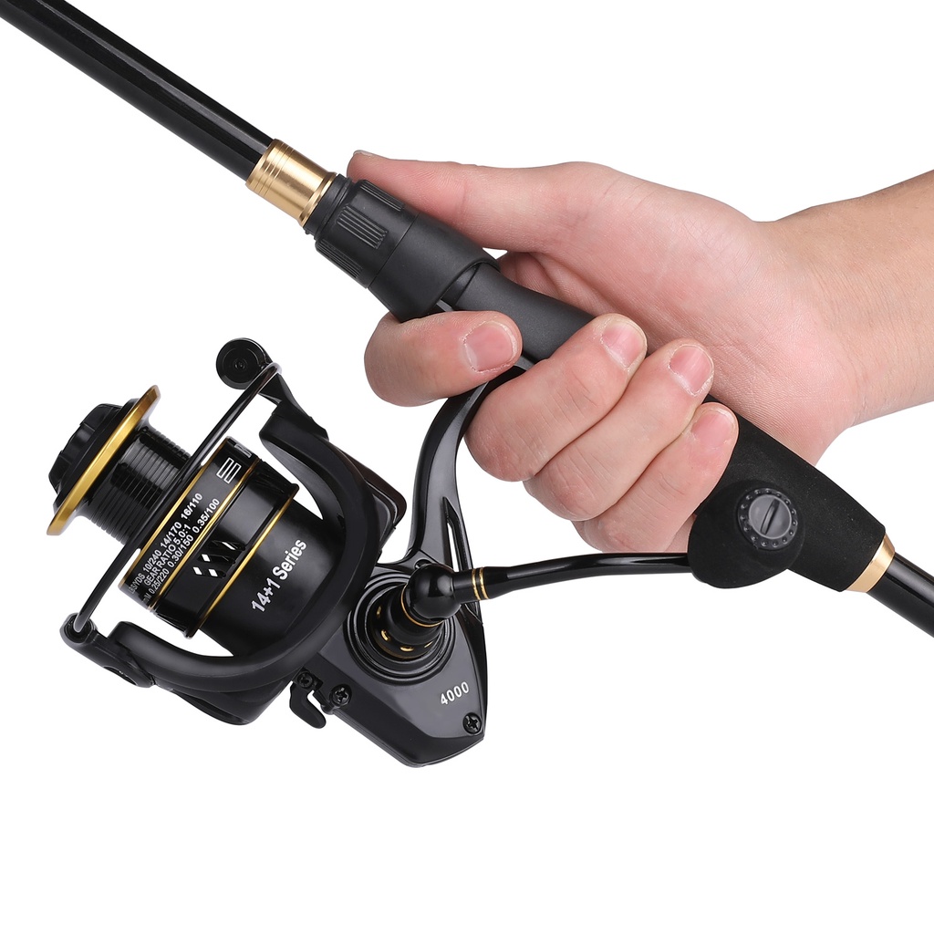 Spinning Fishing Reel Max Drag Full Metal Spool Spinning Reel 14+1 Ball Bearings 5.0: 1 Rasio Roda Gigi Kanan Kiri Pegangan Inter-changeable Air Asin Gulungan Memancing Air Tawar Gear Tackle Luar Ruangan