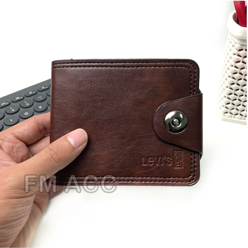 Dompet Pria Kancing 501 Keren Murah( RAMDOM MERK ) / Dompet Kulit / Dompet Murah / Dompet Keren / Dompet IMPORT / Dompet Kartu Terbaru 2022-Variasi Warna