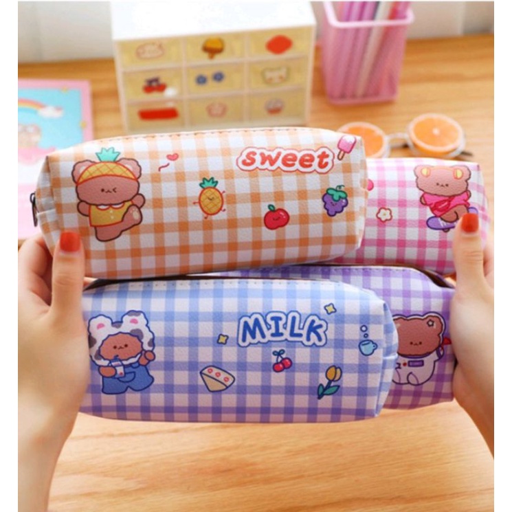 

Tempat pensil lucu korean style motif cute bear