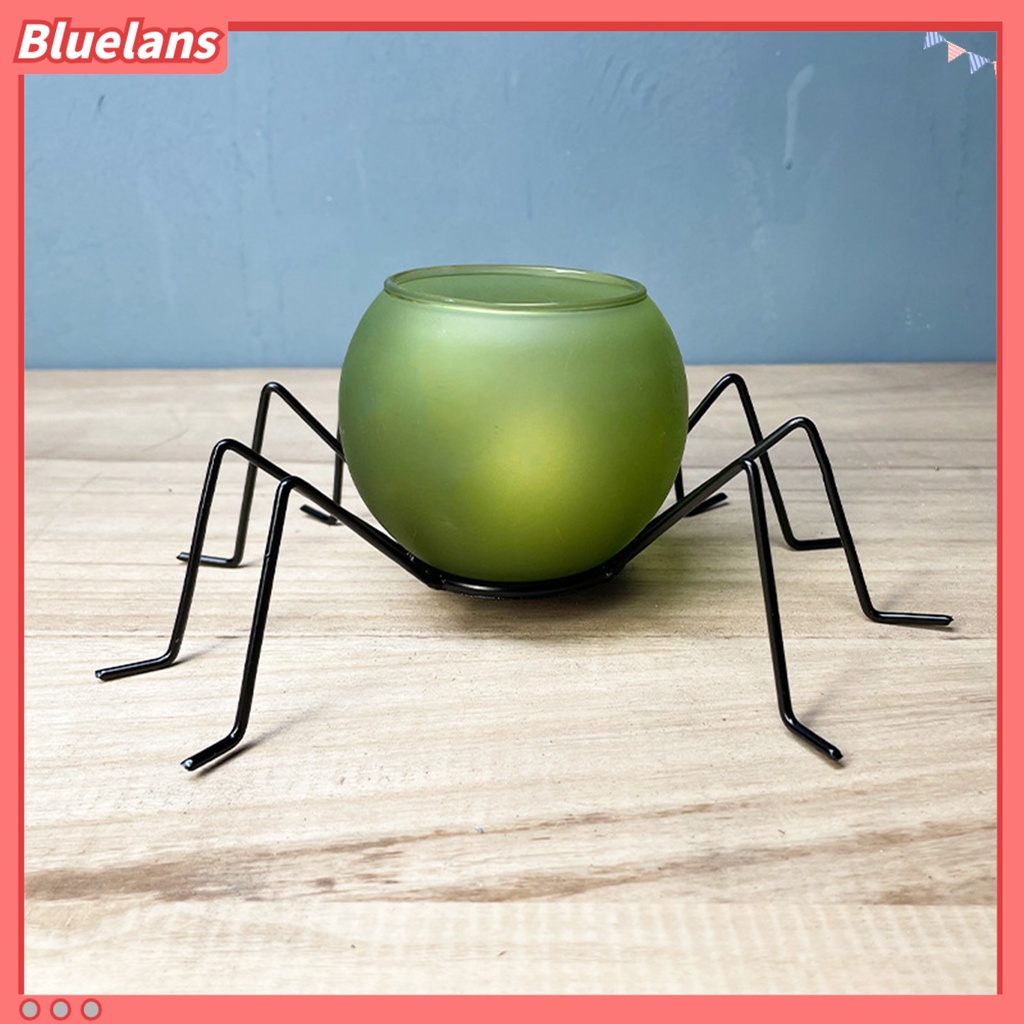 Stand Holder Lilin Bentuk Laba-Laba Bahan Metal Untuk Halloween