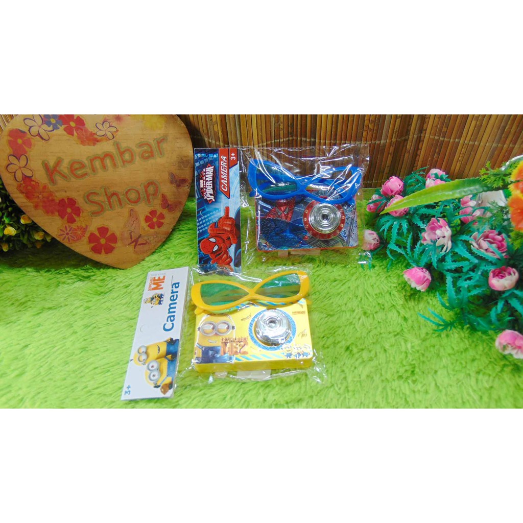 5002-1 Sepaket Mainan Kacamata & Kamera kameraan Jadul Karakter Anak Random
