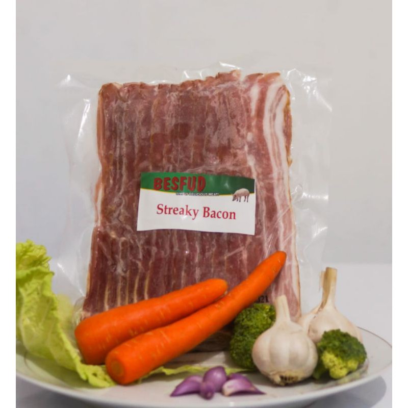 

PORK STREAKY BACON PREMIUM KHAS/ASLI BALI 500GR. DAGING BABI ASAP