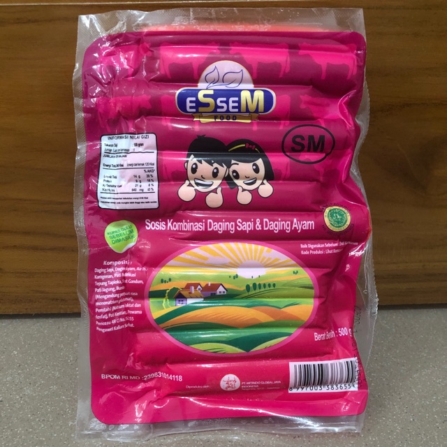 

Essem Sosis Merah (Kombinasi Daging Sapi dan Daging Ayam) 500gr