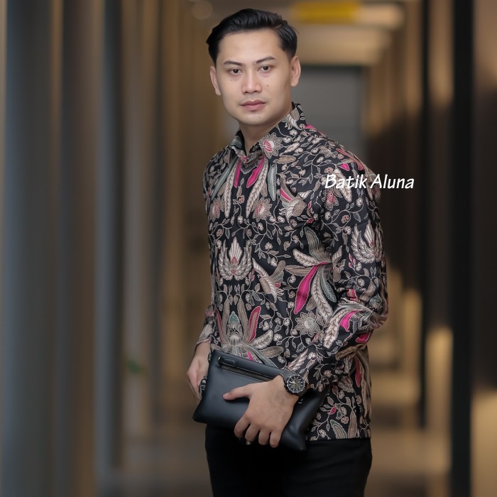 Batik Kaisar Premium Pria Lengan Panjang Produksi Pabrik Batik Aluna PCW 014