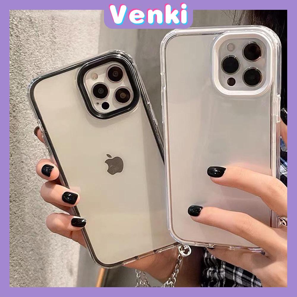 Soft Case Pelindung Layar Kamera Bahan Silikon Akrilik Bening 3 In 1 Dapat Dilepas Untuk Iphone 13 Pro Max 12 Pro Max 11 Pro Max 7 Plus Xr Xs Max 12