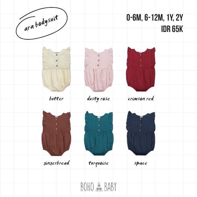 Ara Bodysuit Bohobaby BUTTER 2Y