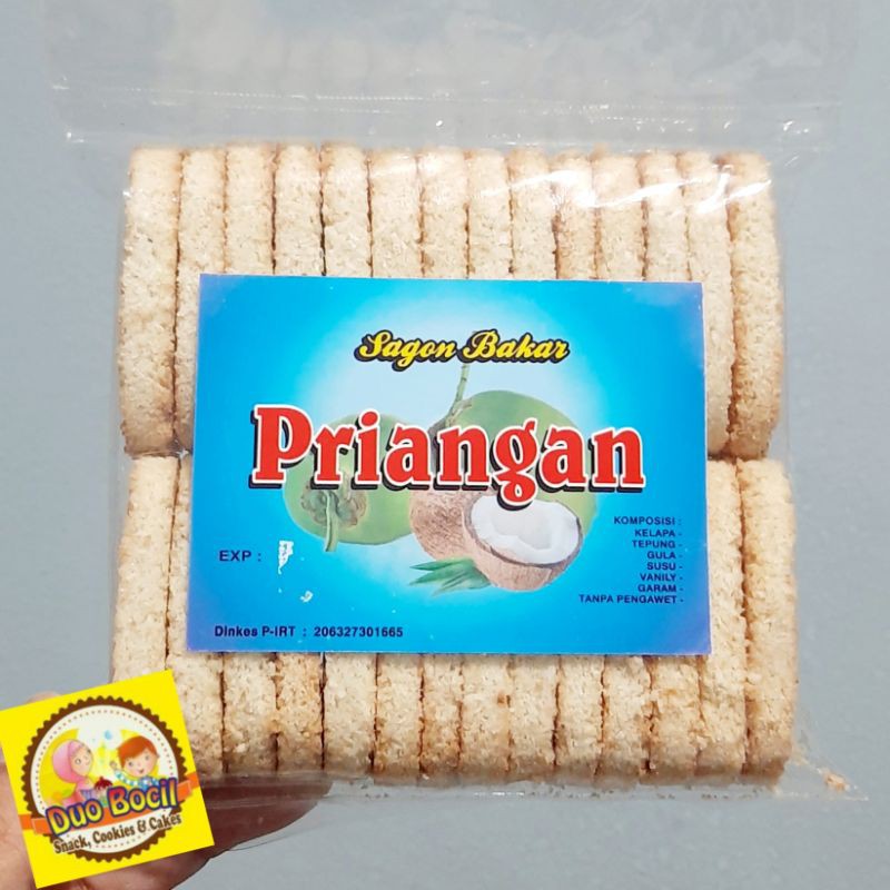 

Kue Sagon Bakar Gurih Kelapa (isi 28 pcs) 250 Gram - Duo Bocil Snack