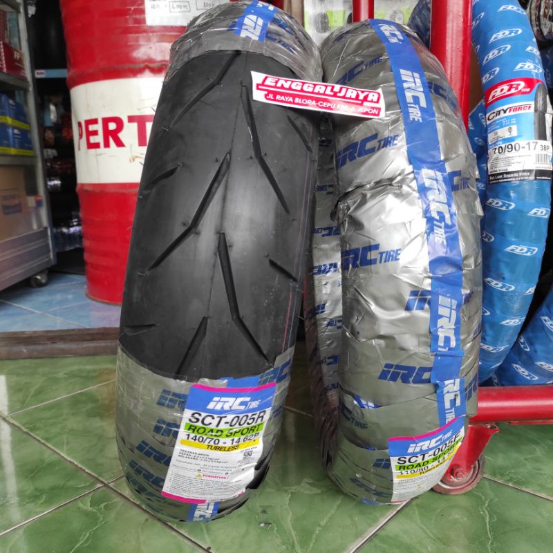 BAN AEROX IRC 140.70 R14 dan 110.80 R14  SCT005R SCT005F
