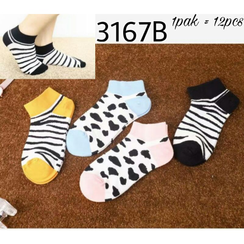 kaos kaki pendek wanita kode 3167b