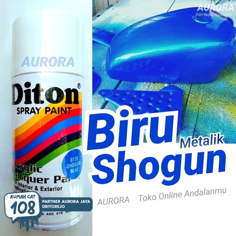 

Rumah Cat - Pilox Diton Shogun Blue 8175 Biru Metalik Suzuki Motor Cat Pilok Metallic 300ml Tahan Bensin | Rumah Cat Mobil dan Motol