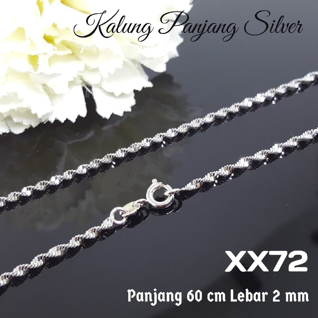 XX72 Kalung Panjang Hijab Aksesoris Perhiasan Imitasi Xuping Lapi Emas