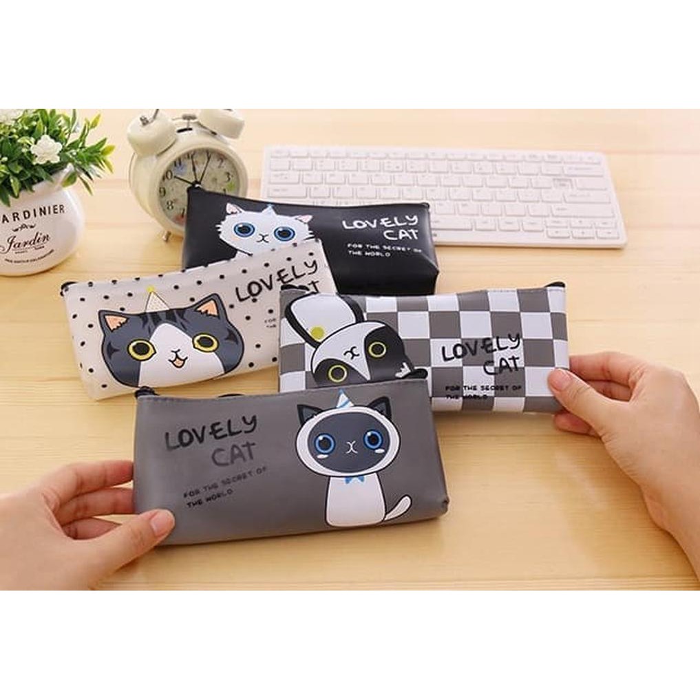 

Unik TP007 Tempat Pensil Lucu Cute Cat - abu abu Limited