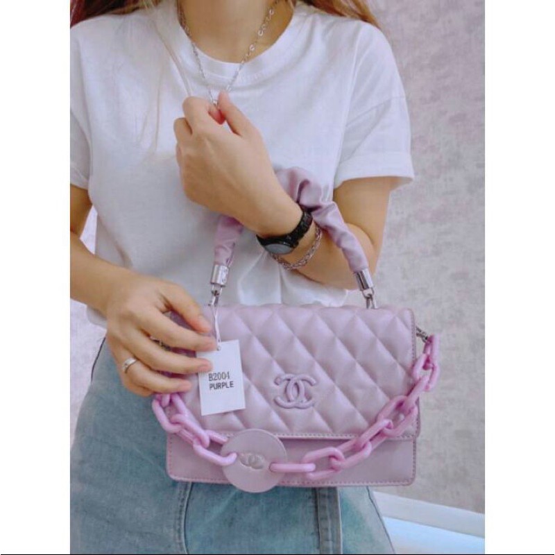 Fashion Bag 2 tali 3 ruang free box chanel //kualitas import tas Chanel
