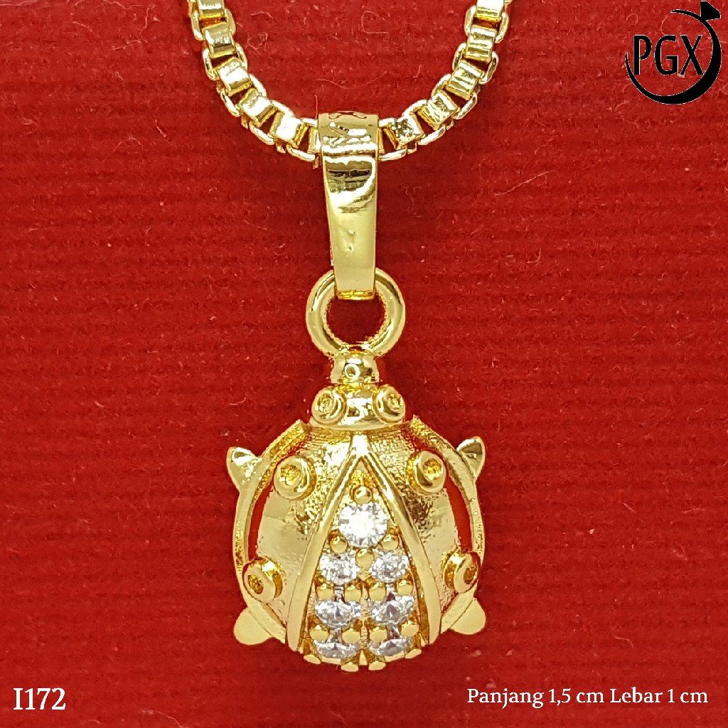 PGX Liontin Kalung Xuping Wanita Perhiasan Lapis Emas Aksesoris Fashion - I172