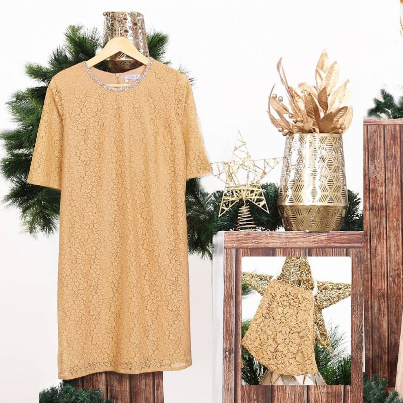 EXPAND LASHANDA Yellow Dress Brokat ( tag. 699.900)