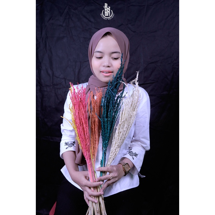 HOME DECOR BUNGA JAGUNG KERING HIASAN RUMAH, BUKET, BUNGA CORNELIA PESTA MURAH MERIAH!! - MERAH