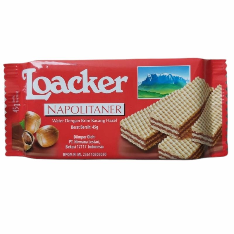 Loacker Wafer Napolitan 45 gr | Loacker Wafer