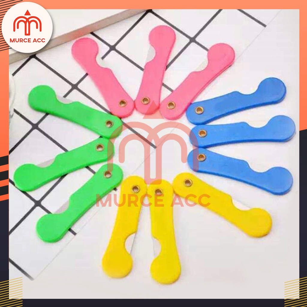 Pisau Cutter Silet Lipat Mini Warna Warni