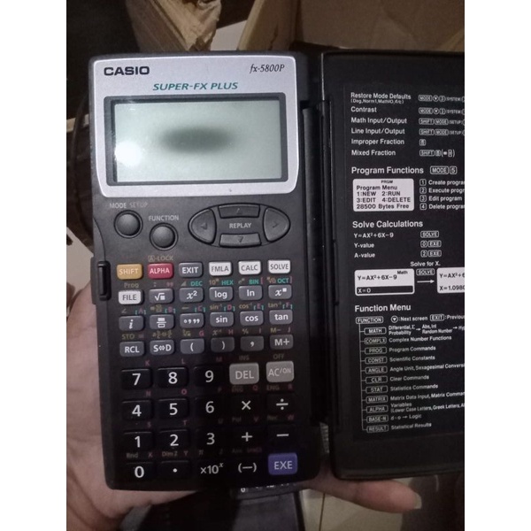 

casio fx5800p seken full program layar hitam