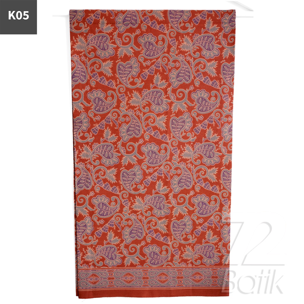 KAIN BATIK PREMIUM Bahan Katun Motif Hati Warna Merah Bata 722330 Cap 72 Jarik Jarit Samping Kebat Panjang Batik Katun Modern Premium Bahan Seragam Batik Pernikahan Kantor Keluarga Murah Kamen Jadi Batik Bali Lembaran