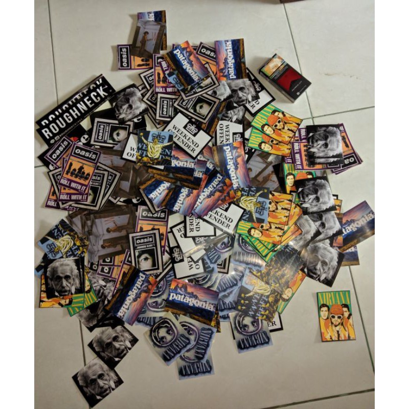 

stiker brand/band/casual 10 pcs