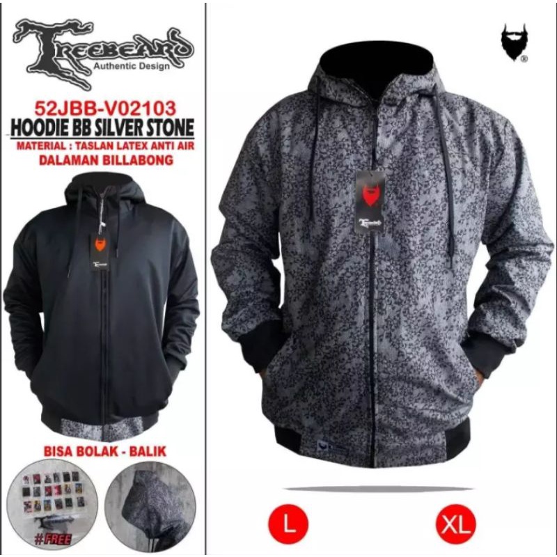 Jaket Treabed Anti Air Pria Bolak Balik / Jaket Anti Air Pria / Jaket Parasut Pria / Jaket Waterprof