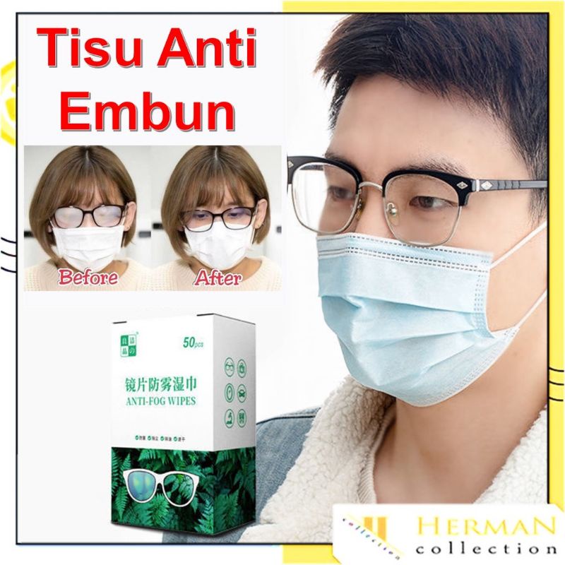Tisu Anti Kabut Lensa Kacamata Sekali Pakai Kain Lap Kaca Mata Anti-Fog