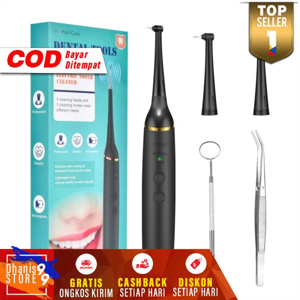 Hailicare Pembersih Gigi Elektrik Dental Tartar Remover Alat Bersih Karang Gigi Perawatan Diri
