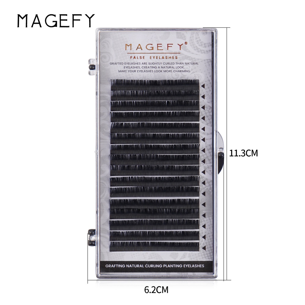 MAGEFY 0.10 D Curl Ketebalan Tanam Bulumata Palsu D Curl Grafting 10mm-12mm Mink Eyelash Extension