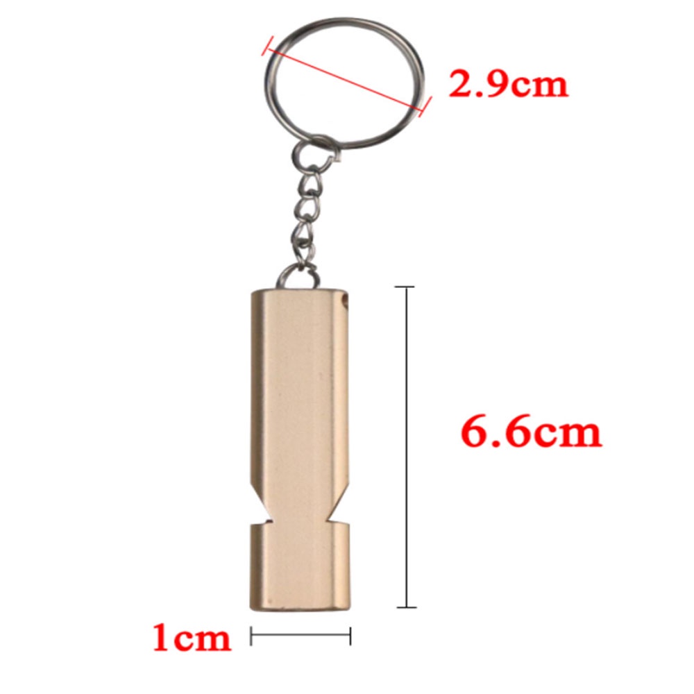 【COD Tangding】Outdoor Survival Whistle High Decibel Double Pipe Whistle Stainless Steel Alloy Keychain Cheerleading Emergency Multi Tool