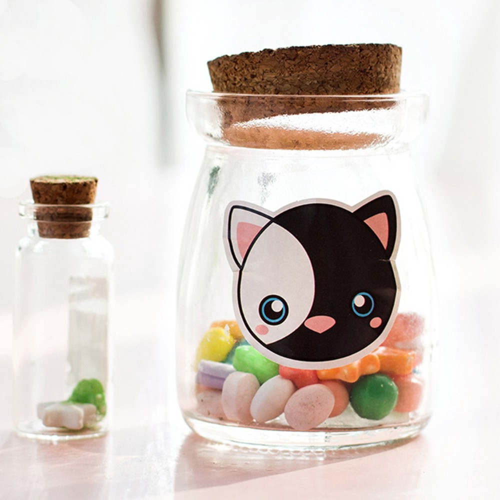 

ALAT TULIS CUTIE 45 Pcs/lot Scrapbooking DIY Diary Label Sticker Cute Cat Head Mini Paper Sticker