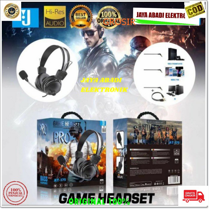 J323 HEADSET GAME HEADPHONE BANDO YOUTUBER GAMING HANDSFREE CALL HEADPHONES KABEL KOMPUTER PC MICROPHONE HP HANDPHONE MIC CPU GADGET LAPTOP SUARA AUDIO SOUND SISTEM GADGET UNIVERSAL  BISA BUAT REKAM VIDEO KAYA YOUTUBER BISA BUAT KE PC BISA HP