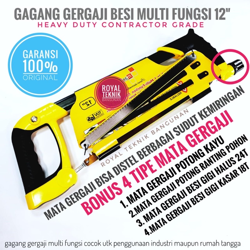Gagang Gergaji Besi Kayu Multi Fungsi 12” inch MAXI / Magic Saw