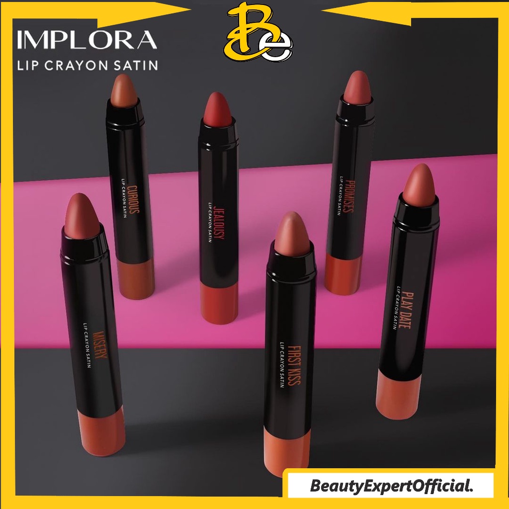 ⭐️ Beauty Expert ⭐️ Implora Lip Crayon Satin - Curious First Kiss Jealousy Misery Play Date Promises