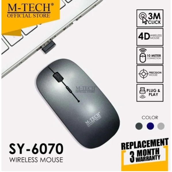 Mouse Mtech 6070 Mouse Wireless PC Komputer Laptop