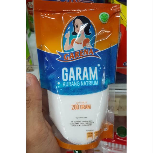 

Garam Kurang Natrium Garena 200gr
