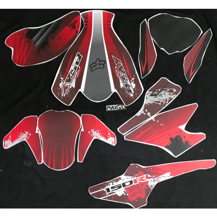 Decal Stiker All New CB150R Dekal Variasi Sticker Striping Custom FullBody merah hitam fox