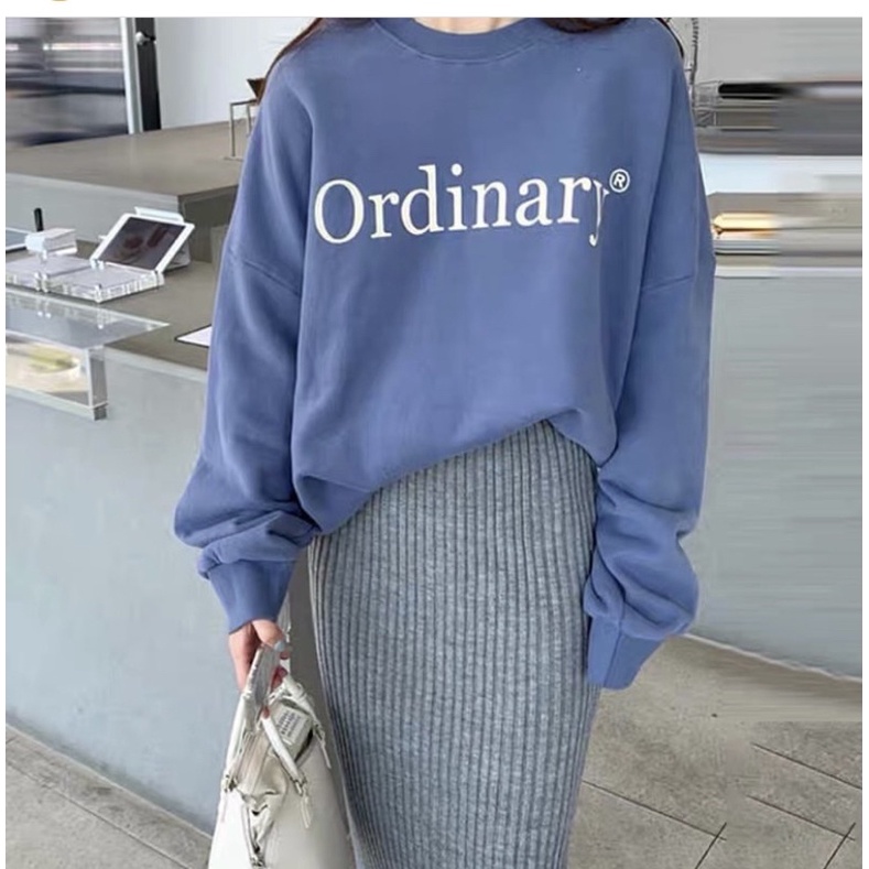 Ordinary sweater wanita crewneck wanita sweater murah kekinian