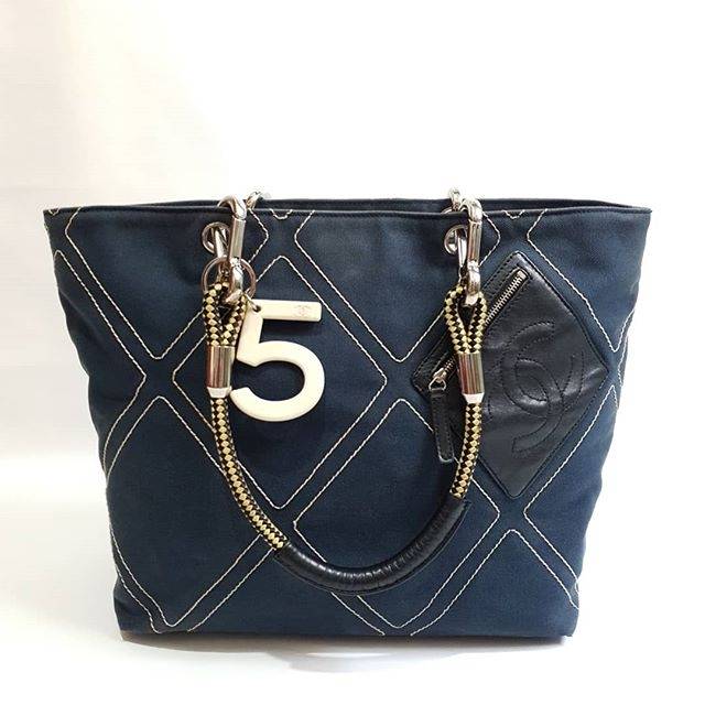 Chanel blue tote
