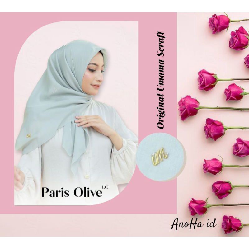 Paris Olive Lc Umama Scraft / Jilbab polos paris olive laser cut