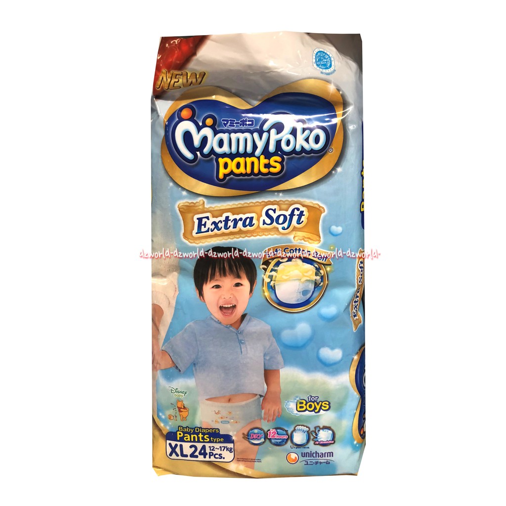 Mamypoko Pants Extra Soft XL 24Pcs XL24 Mamy Poko Popok Celana