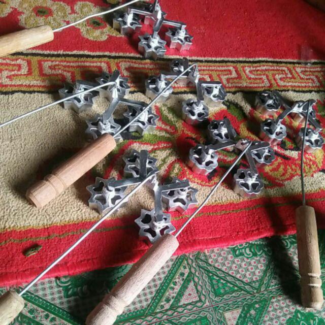 Paket Campur Cetakan Kue Kembang Goyang Gandeng 4cm