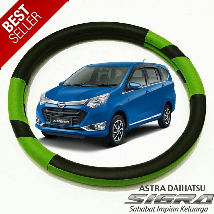 Cover Stir Mobil Sigra Mobil Sarung Setir Daihatsu Sigra Pelindung Steer Mobil Daihatsu Sigra Hijau