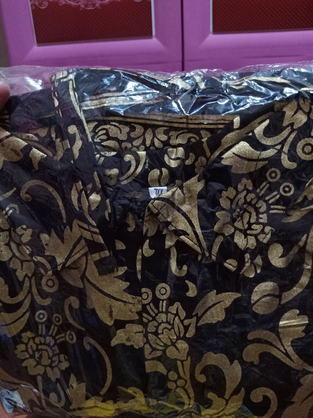 Kemeja Batik Pria Lengan Panjang Size M L Xl Xxl  Bswart Batik Hrb026 Kenongo Hem Panjang Padi