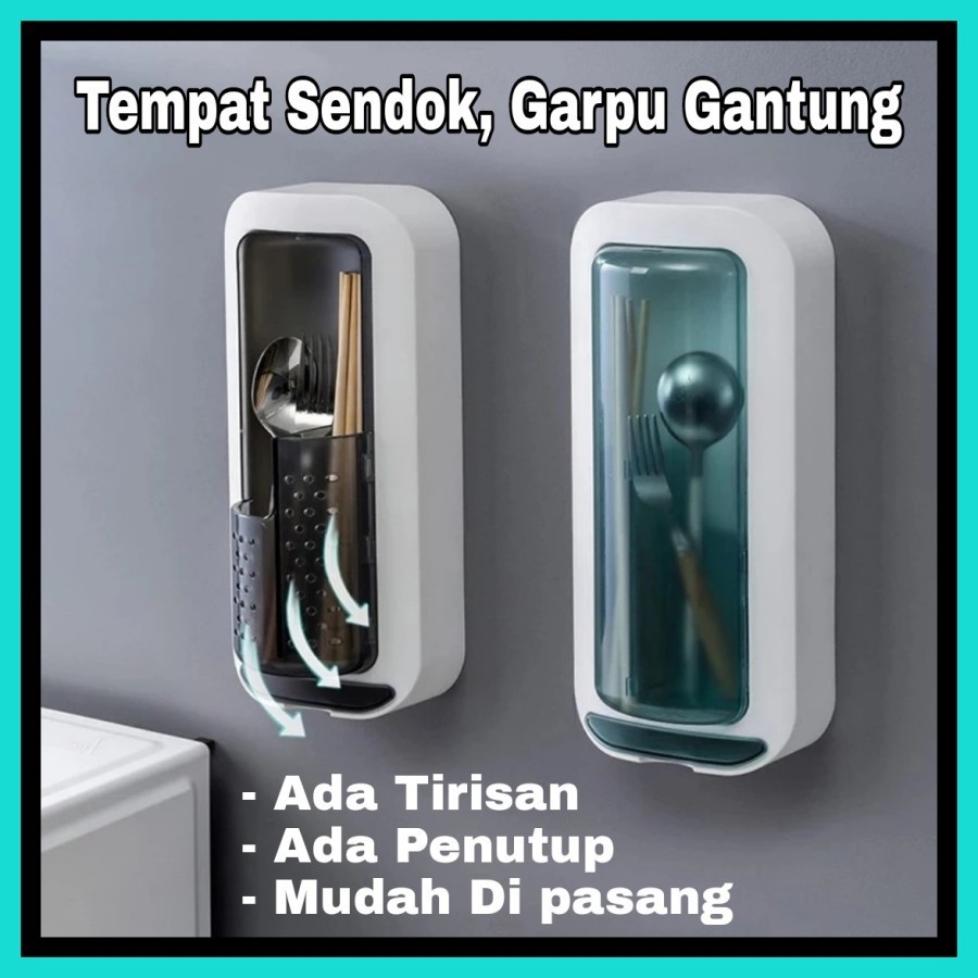 NA - TEMPAT SENDOK DAPUR TEMPEL BISA PUTAR HOLDER SENDOK GANTUNG TSG08