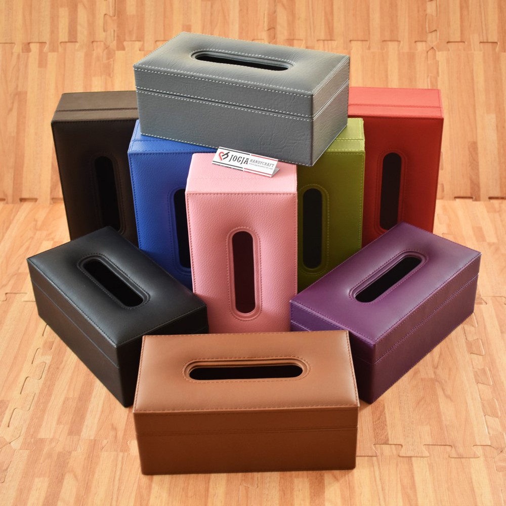TISSUE BOX Tempat Tisu Kulit Oscar Premium Mobil Rumah Kantor Ukuran L